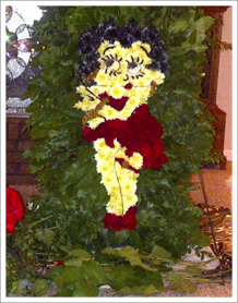 Girl shaped floral design